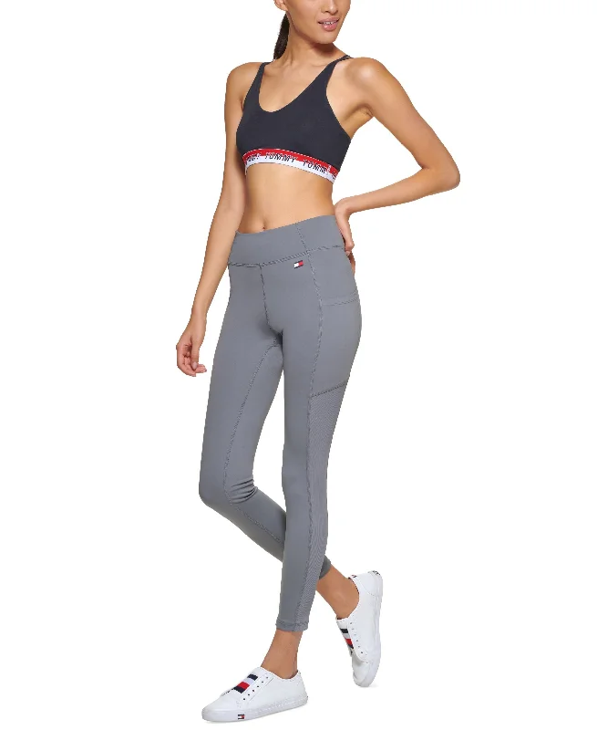 Stylish Tops Tommy Hilfiger Sport High Rise Side Pocket Ribbed Inset Full Length Leggings