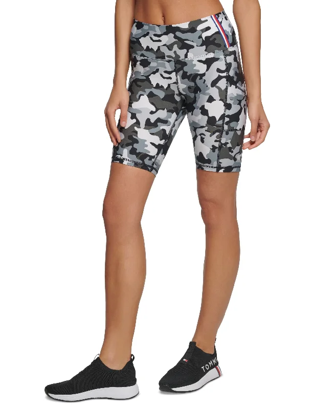 Street Style Tommy Hilfiger Sport Womens Camo Bike Shorts