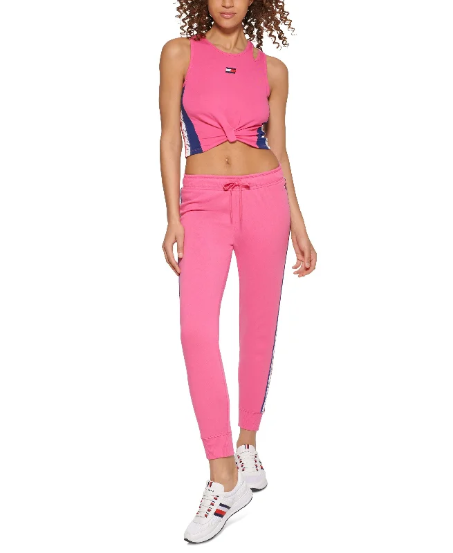 Outdoor Essentials Wear Tommy Hilfiger Sport Womens Cropped Twist Hem Tank Top