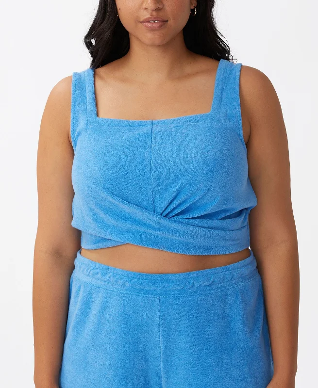 Casual Layers Trendy Plus Size Active Sweat To Swim Vestlette Top