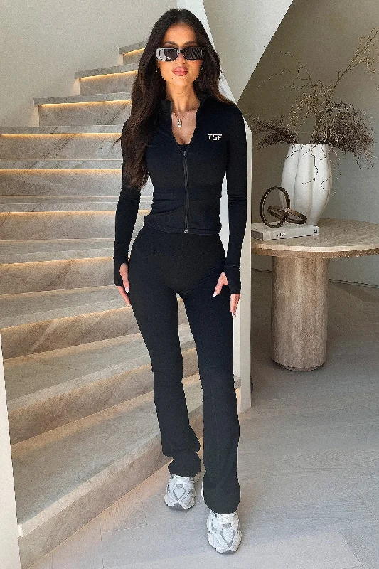 Sporty Jackets Velocity Flare Tights - Black