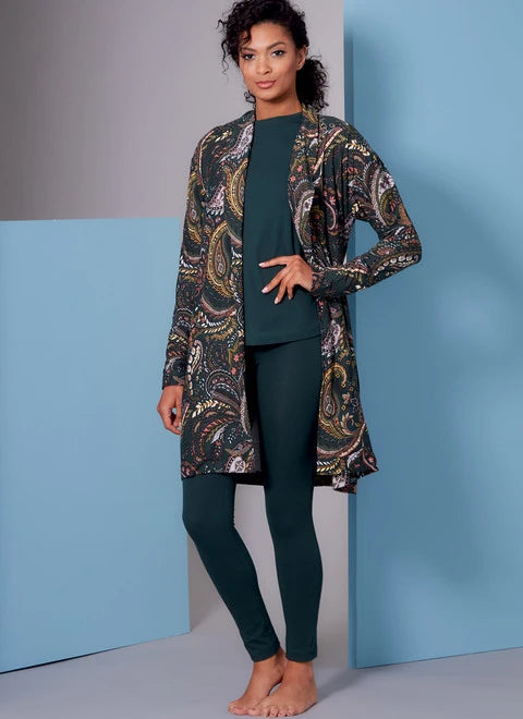 Streetwear Fashion Vogue Robe, Top, Dress and Trousers V1852