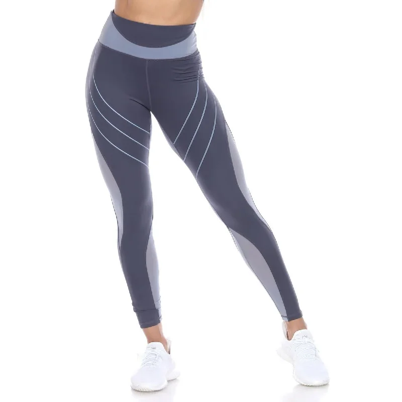 Soft Fabrics White Mark Womens High Waist Fitness Athletic Leggings