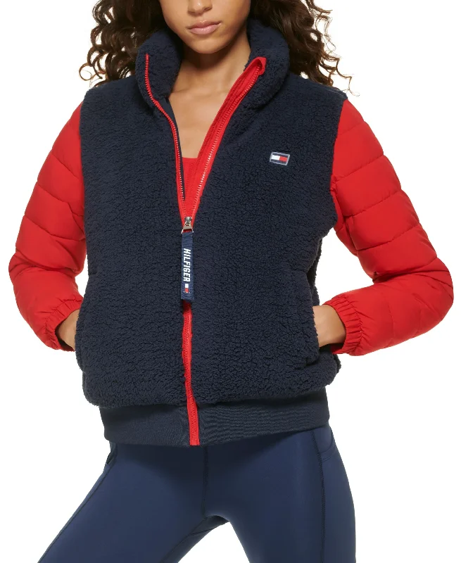 Funky Socks Women's Active Full-Zip Cropped Jacket Vest