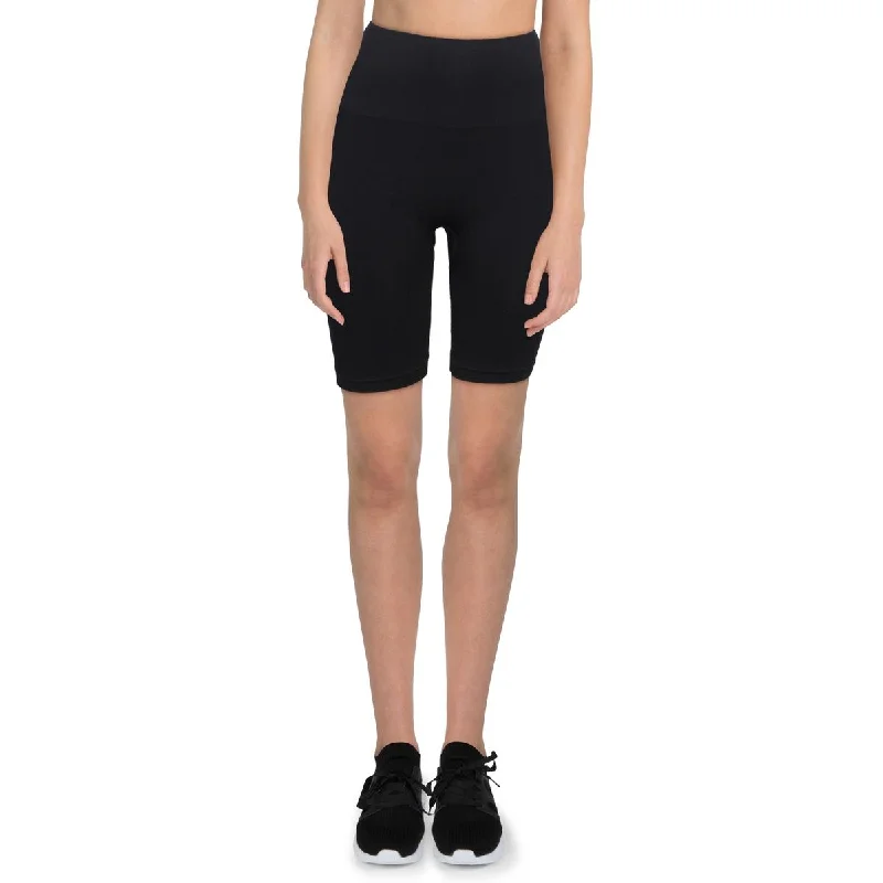 Functional Fashion Yummie Womens Cora Stripe Fitness Shorts