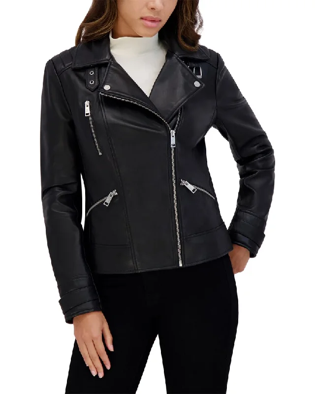Warm Cardigans Andrew Marc Salla Leather Coat