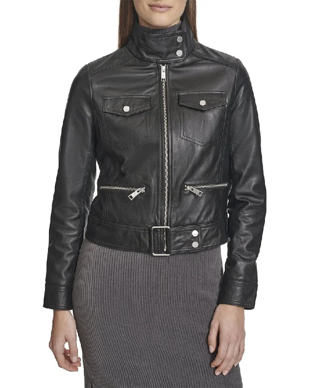 Urban Apparel Andrew Marc Vicki Leather Coat