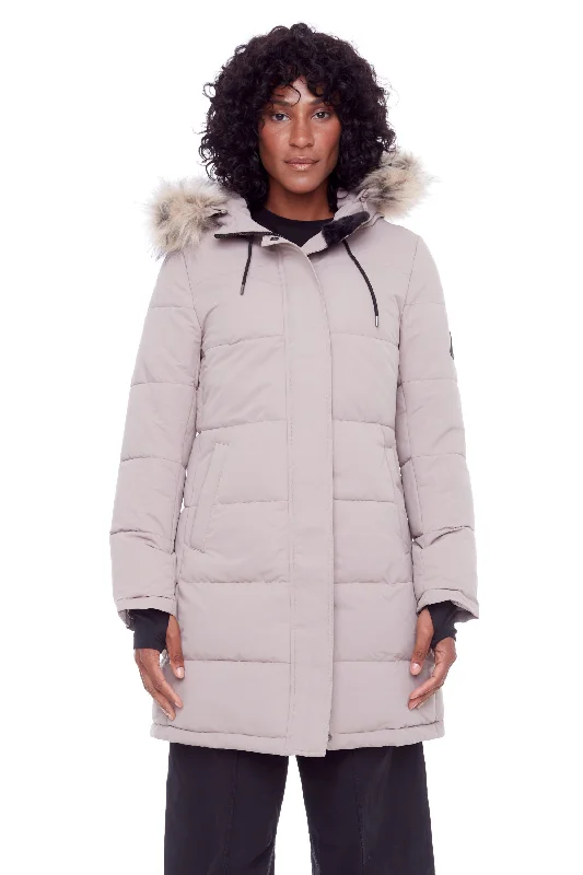 Casual Sweatshirts AULAVIK | WOMEN'S VEGAN DOWN (RECYCLED) MID-LENGTH HOODED PARKA COAT Casual Sweatshirts AULAVIK | WOMEN'S VEGAN DOWN (RECYCLED) MID-LENGTH HOODED PARKA COAT