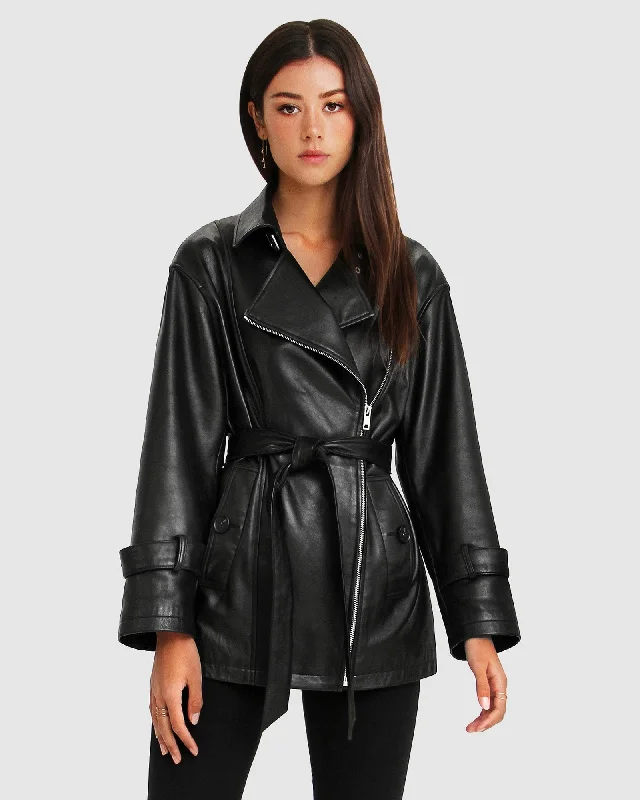 Sport Chic BFF Belted Leather Jacket