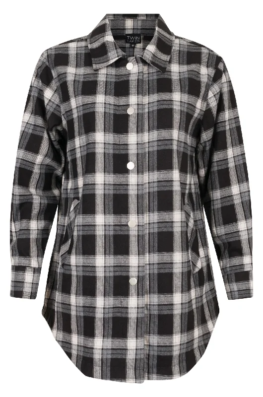Cool Jackets Brushed Checks Jacket | Taupe Black Check | 6355ZZ