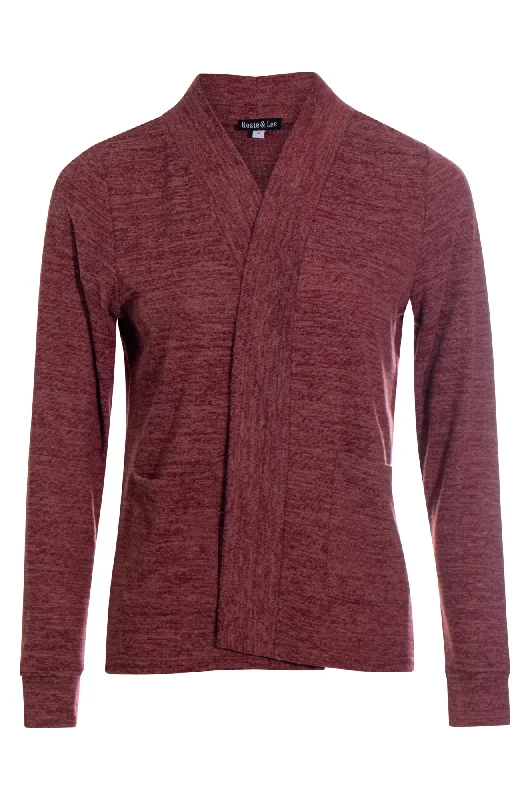 Monochrome Style Soft Warm Touch Cardigan | RED | 6364ZZ