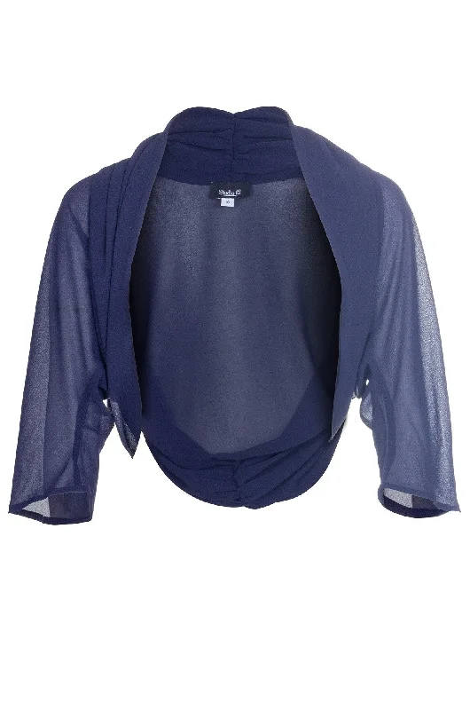 Everyday Outfits Chiffon Bolero | NAVY | 8511A1