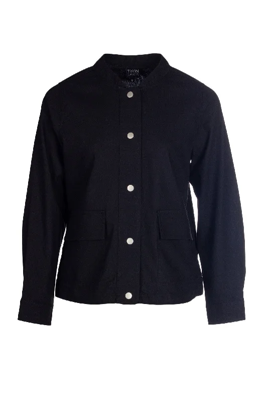 Comfortable Outfits Cotton Linen Blend Jacket | Black | 6772A1