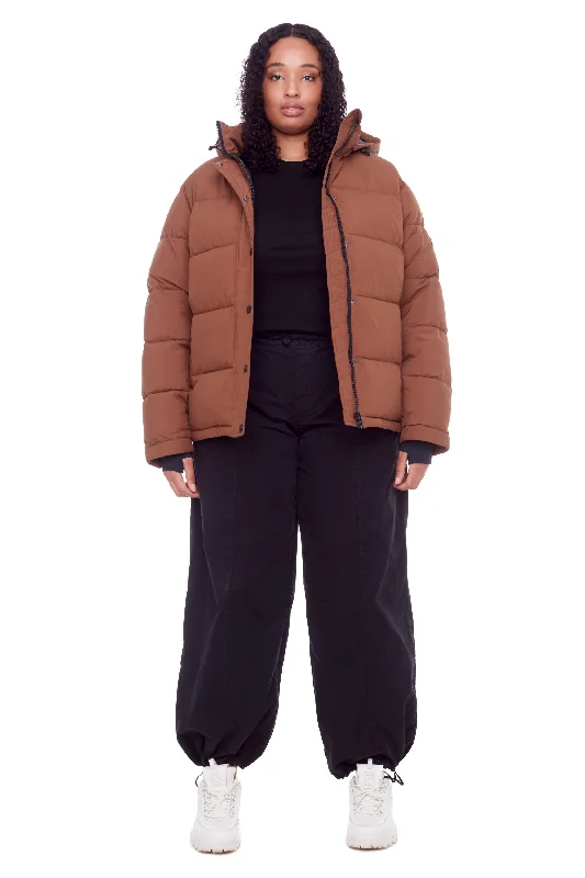 Warm Wear FORILLON PLUS | WOMEN'S VEGAN DOWN (RECYCLED) SHORT QUILTED PUFFER JACKET (PLUS SIZE)