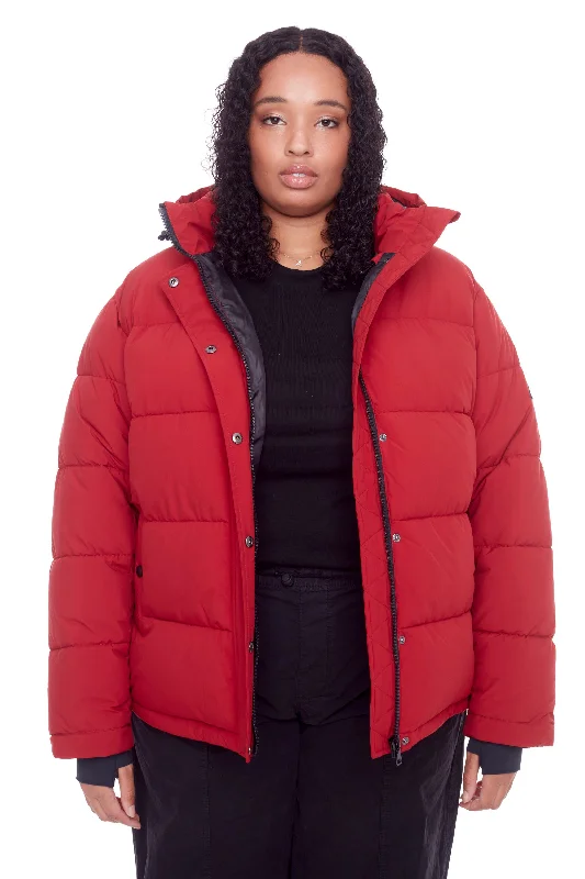 Casual Sneakers FORILLON PLUS | WOMEN'S VEGAN DOWN (RECYCLED) SHORT QUILTED PUFFER JACKET (PLUS SIZE)
