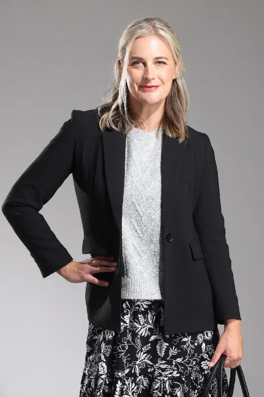 Street Casual Textured Tailoring Jacket | Black | 4701ZZ