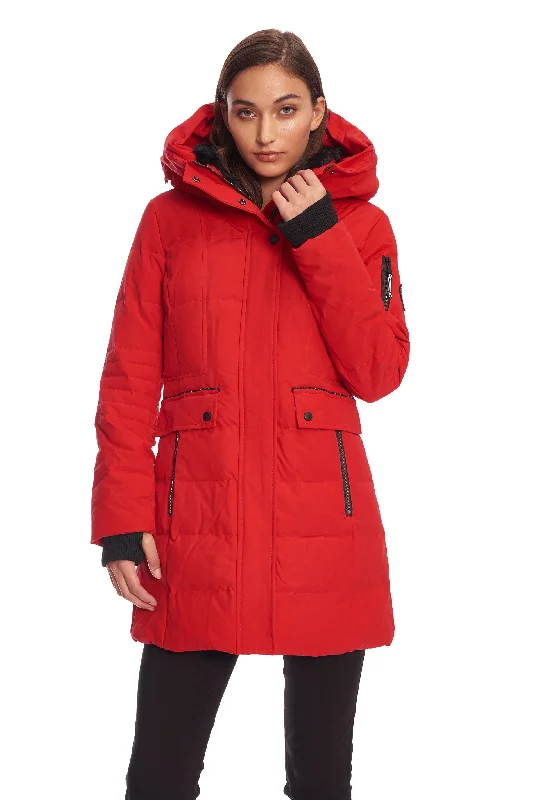 Relaxed Wearables KOOTNEY | WOMEN'S VEGAN DOWN (RECYCLED) MID-LENGTH PARKA