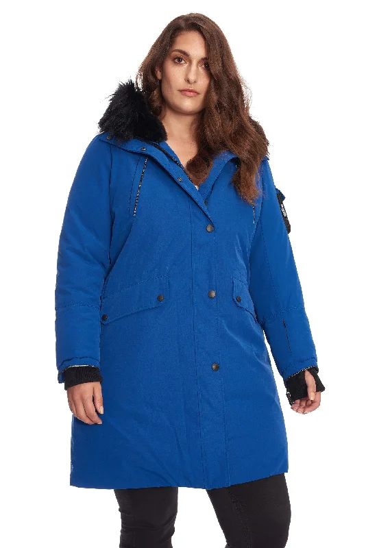 Trendy Jeans LAURENTIAN PLUS | WOMEN'S VEGAN DOWN (RECYCLED) LONG PARKA (PLUS SIZE)
