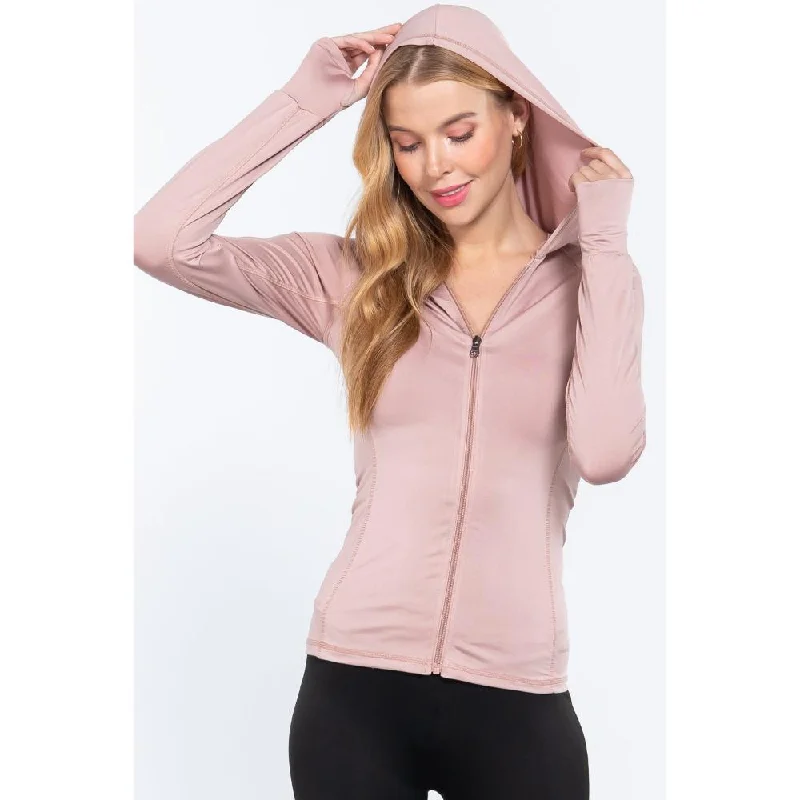 Stylish Polos Long Slv Hoodie Workout Track Jacket