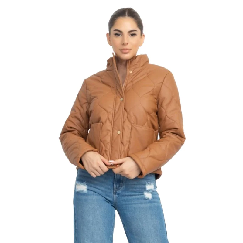 Warm Jackets Mock Neck Quilted Jacket
