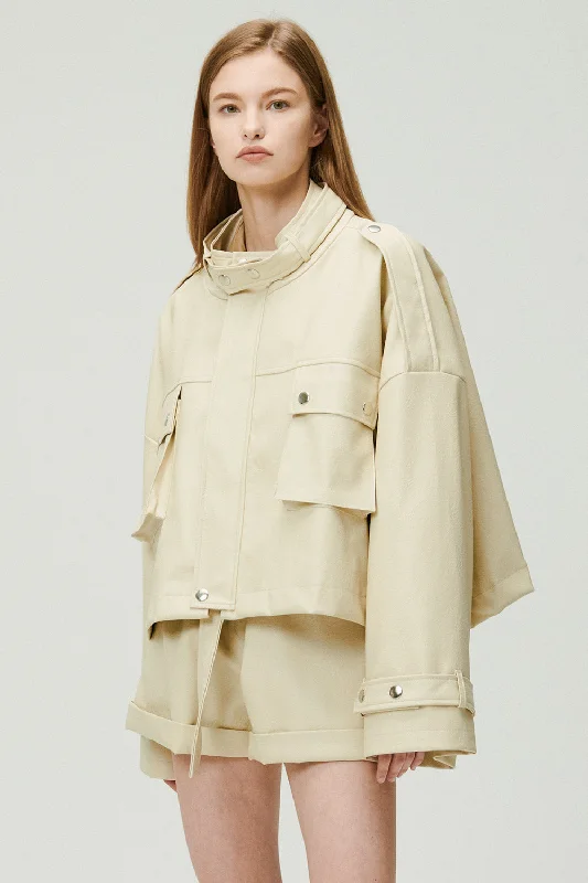 Naomi Oversized Pleather Jacket