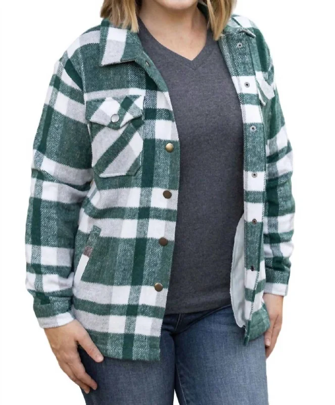 Soft Layers Norah Plaid Shaket In Green