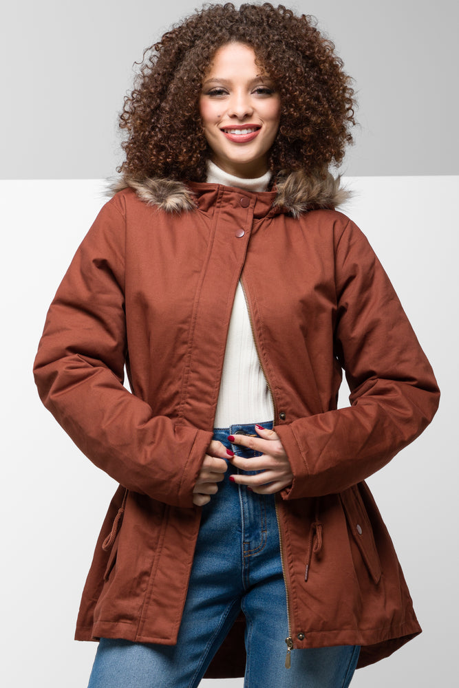 Modern Coats Parka Jacket Brown