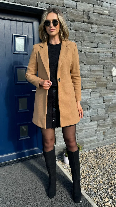 Classic Comfort Rosario Camel Collared Coat