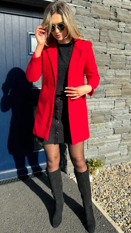 Outdoor Essentials Rosario Red Collared Coat