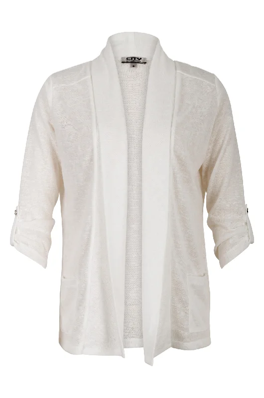 Designer Belts Shawl collar Jacket | WHITE | 7095A1