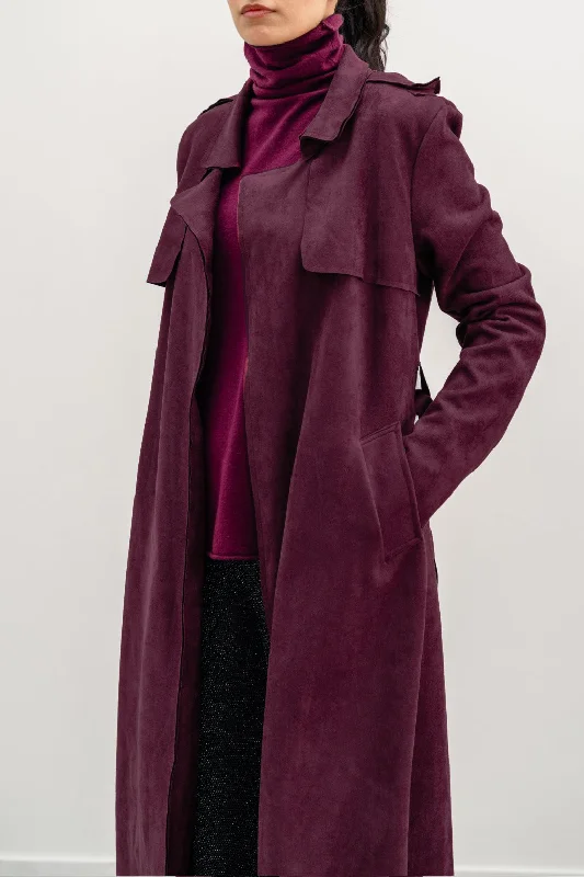 Fleece Jackets SUEDE TRENCH COAT