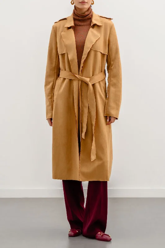 Weekend Outfits SUEDE TRENCH COAT