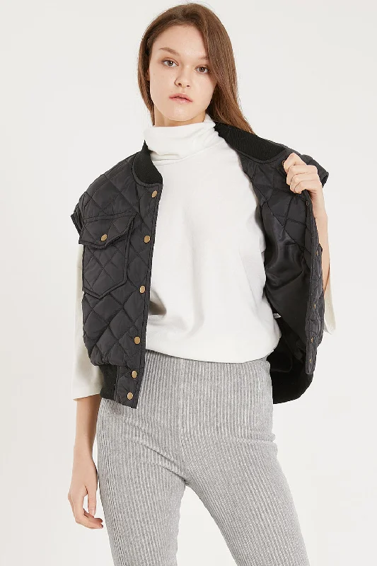 Tanner Diamond Quilted Crop Vest