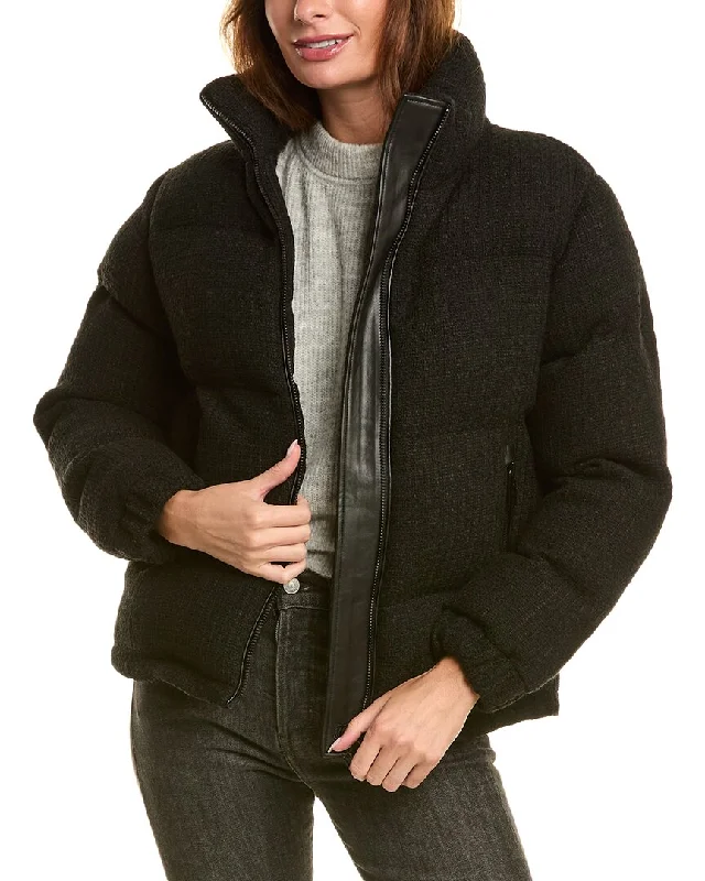 Activewear Gear The Kooples Tweed Puffer Coat