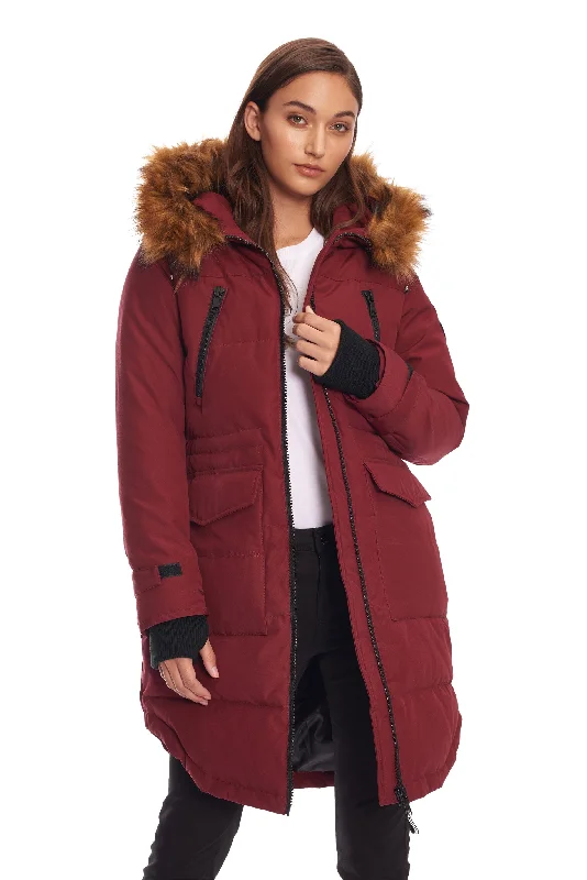 Cozy Looks UKON | WOMEN'S VEGAN DOWN (RECYCLED) DRAWSTRING PARKA
