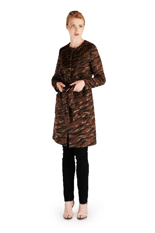 Urban Wear Women's Casual Overcoat With Belt