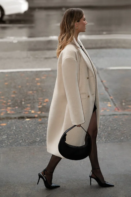 Comfortable Outfits WOOL-BLEND DOUBLE BREASTED COAT