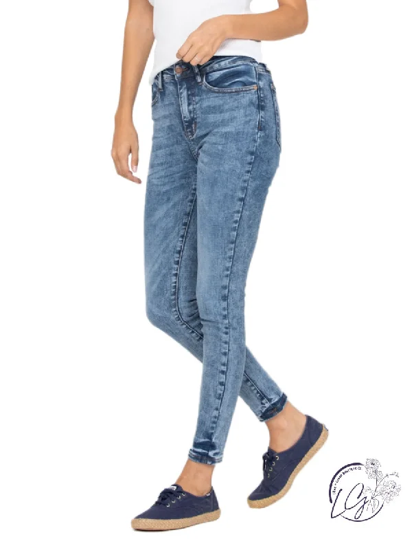 Fashionable Boots Bailey High-Waist Mineral Wash Skinny by Judy Blue