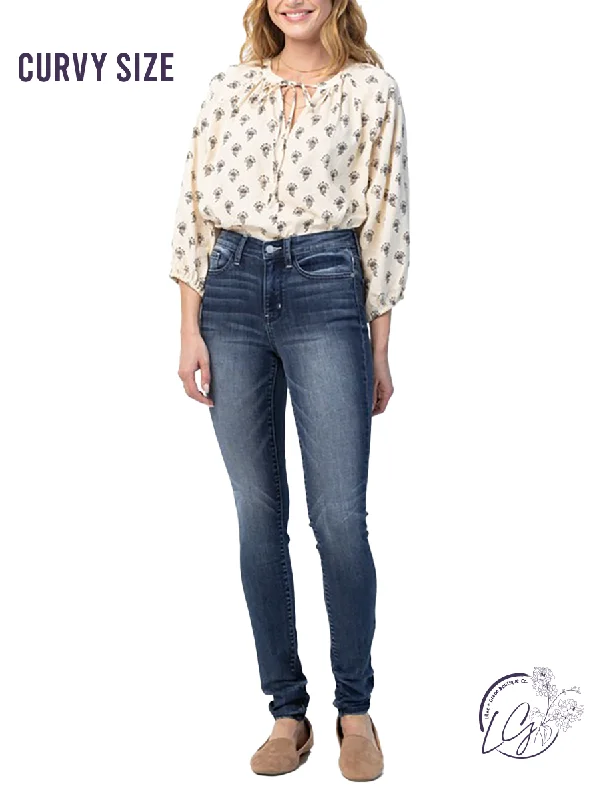 Premium Comfort Curvy Elsa Mid-Rise Tall Skinny by Judy Blue