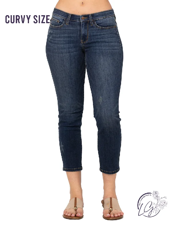 Classic Pieces Curvy Maggie Mid-Rise Cropped Relaxed Fit by Judy Blue