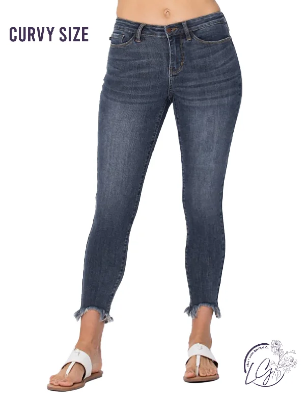 Warm Jackets Curvy May Mid-Rise Shark Bite Skinny by Judy Blue