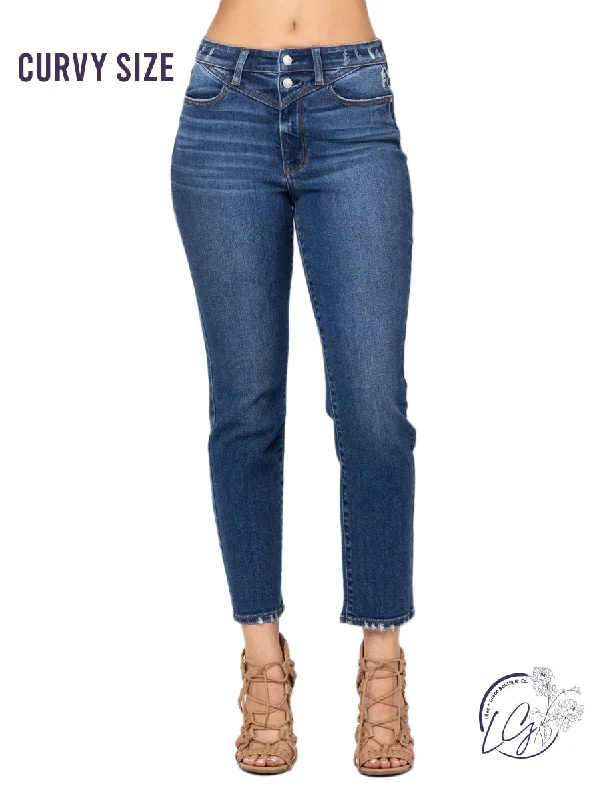 Effortless Comfort Curvy Summer High-Rise Front Yoke Slim by Judy Blue