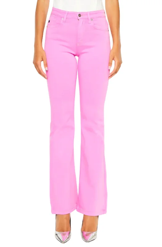 Outdoor Essentials High Rise Bootcut Jean In Pink