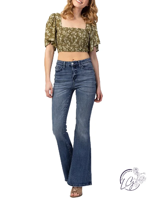 Casual Comfort Iris High-Rise Trouser Flare by Judy Blue