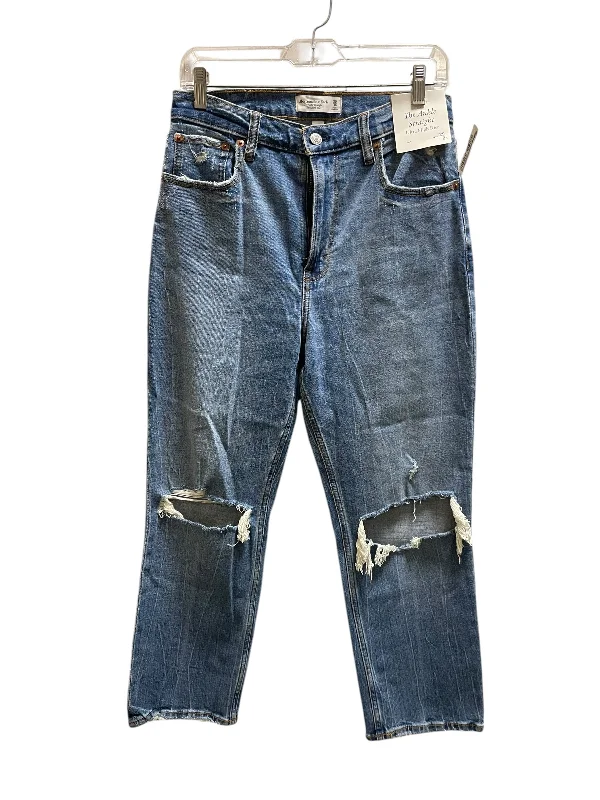 Street Gear Jeans Boot Cut By Abercrombie And Fitch In Blue Denim, Size: 8