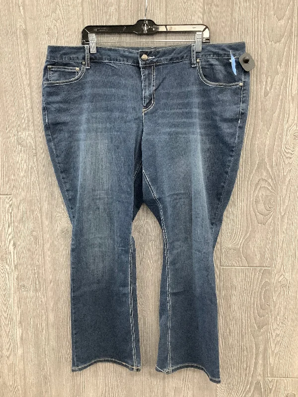 Bold Prints Jeans Boot Cut By Cato In Blue Denim, Size: 20