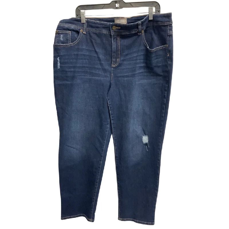 Athletic Gear Jeans Boot Cut By Chicos In Blue Denim, Size: Xl