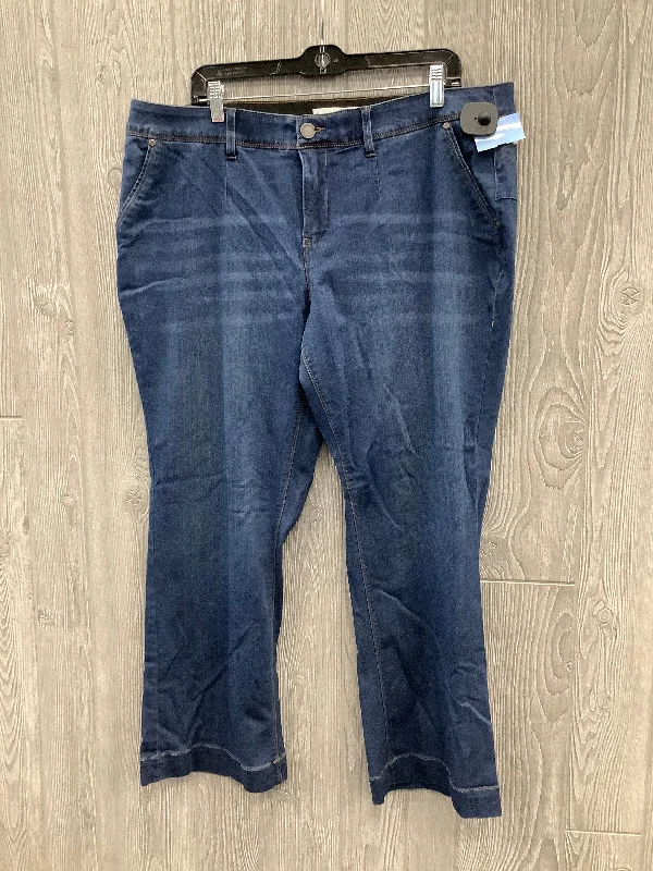 Casual Cardigans Jeans Boyfriend By Cato In Blue Denim, Size: 18