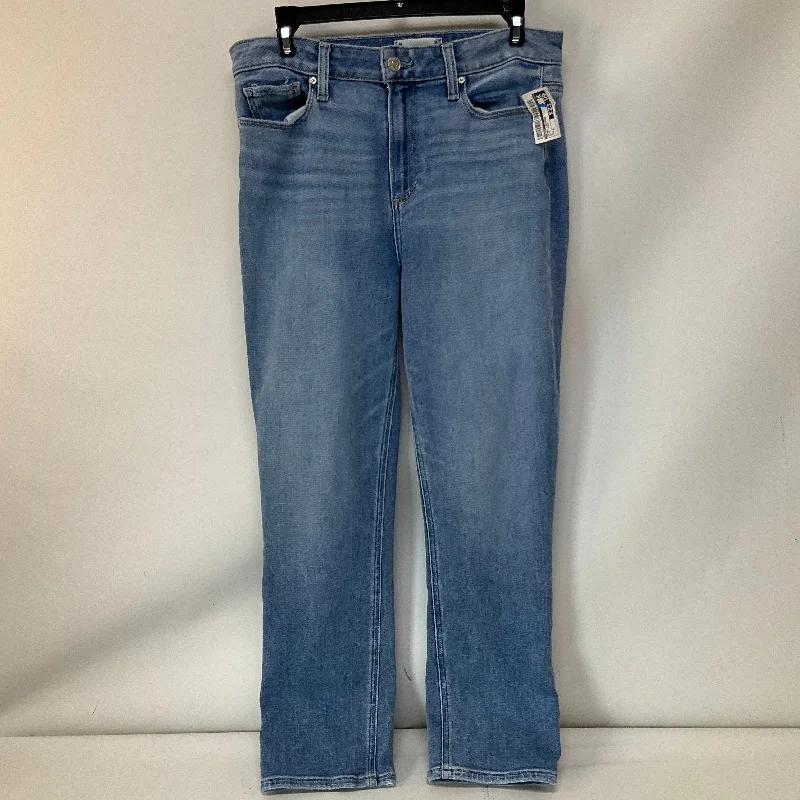 Knit Sweaters Jeans Cropped By Paige In Blue Denim, Size: 8