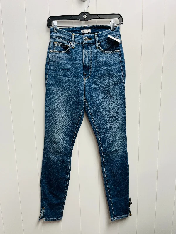 Casual Footwear Jeans Skinny By Good American In Blue Denim, Size: 4